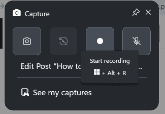 windows capture widget