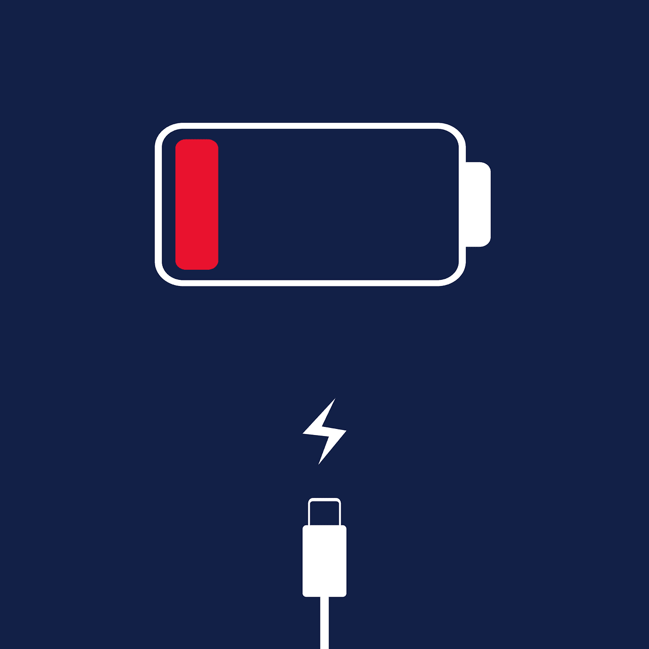 Cell phone battery low