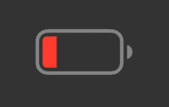 iPhone Battery Icon Red