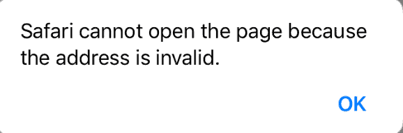 Safari Cannot Open Page