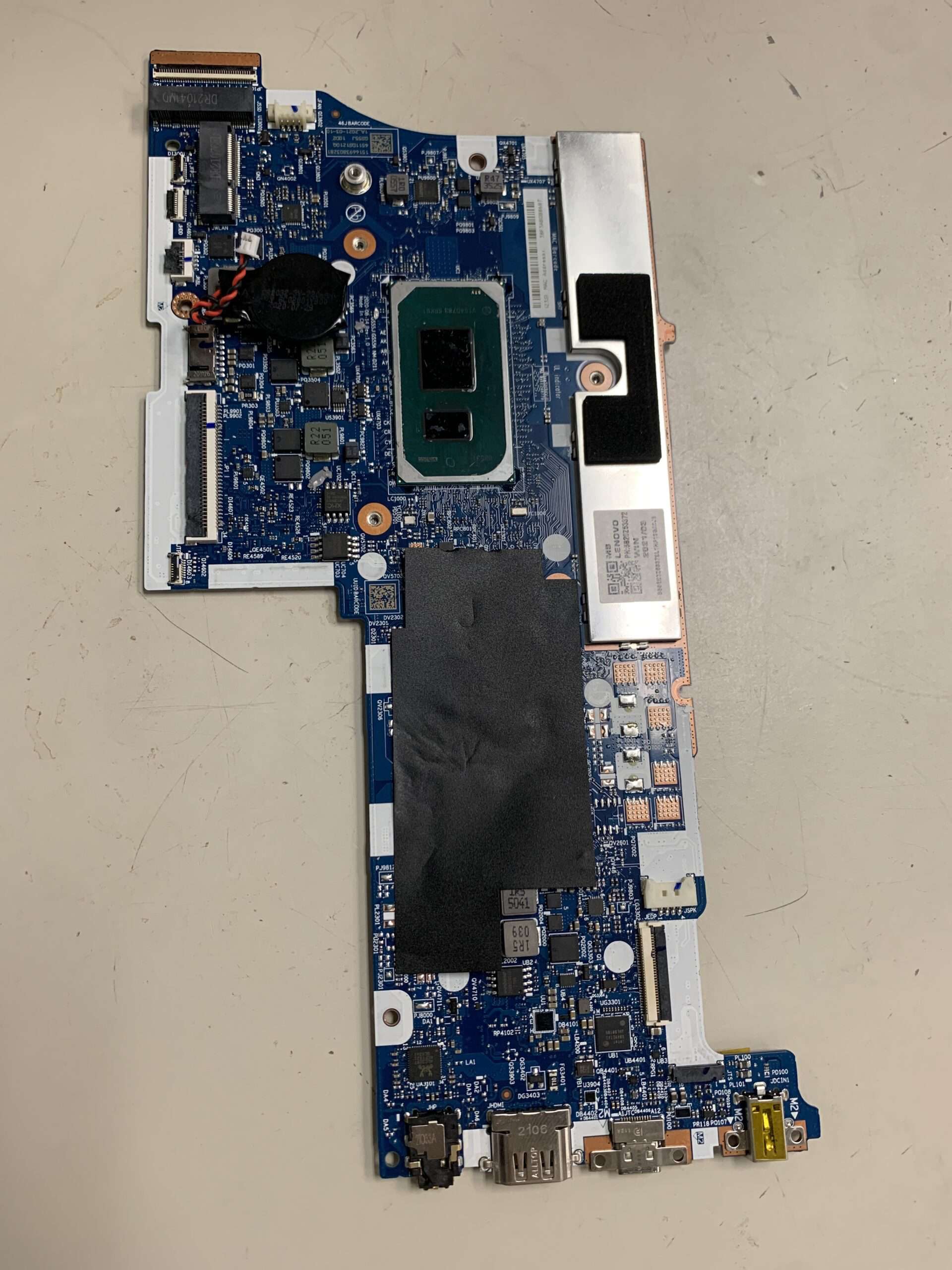 What does a laptop motherboard look like?