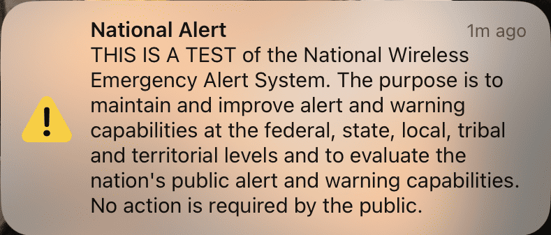 National Wireless Emergency Alert System