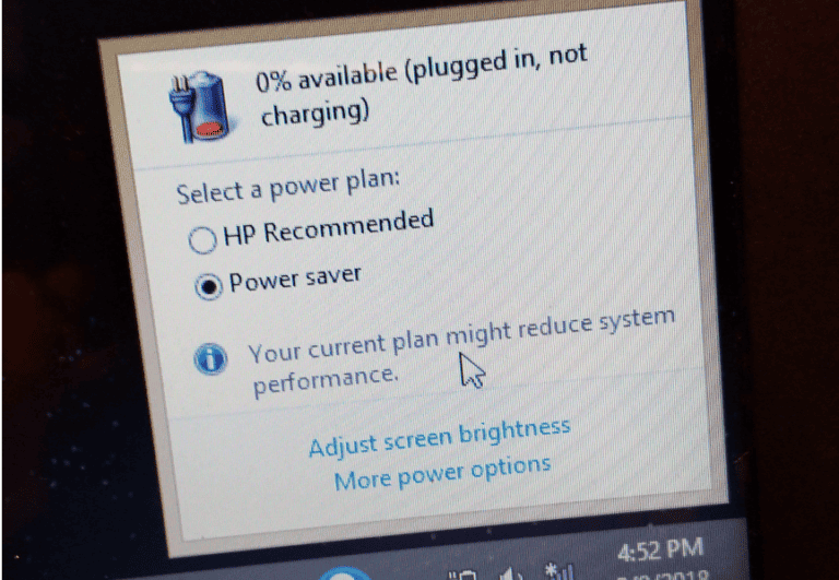 HP Laptop Battery Not Charging When Plugged In