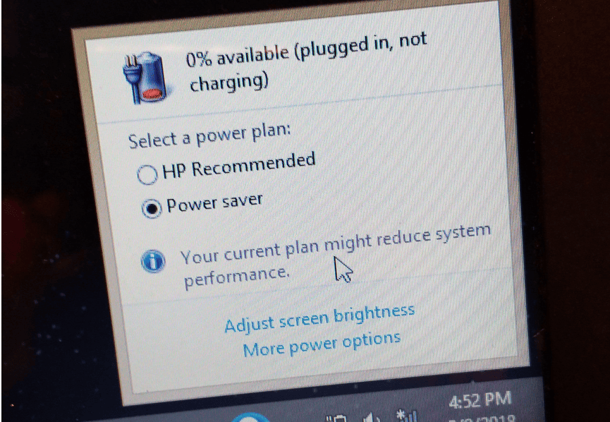 HP Battery Not Charging When Plugged In
