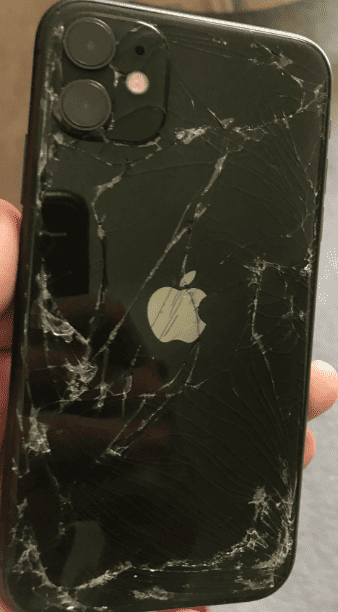 iphone 11 cracked back glass