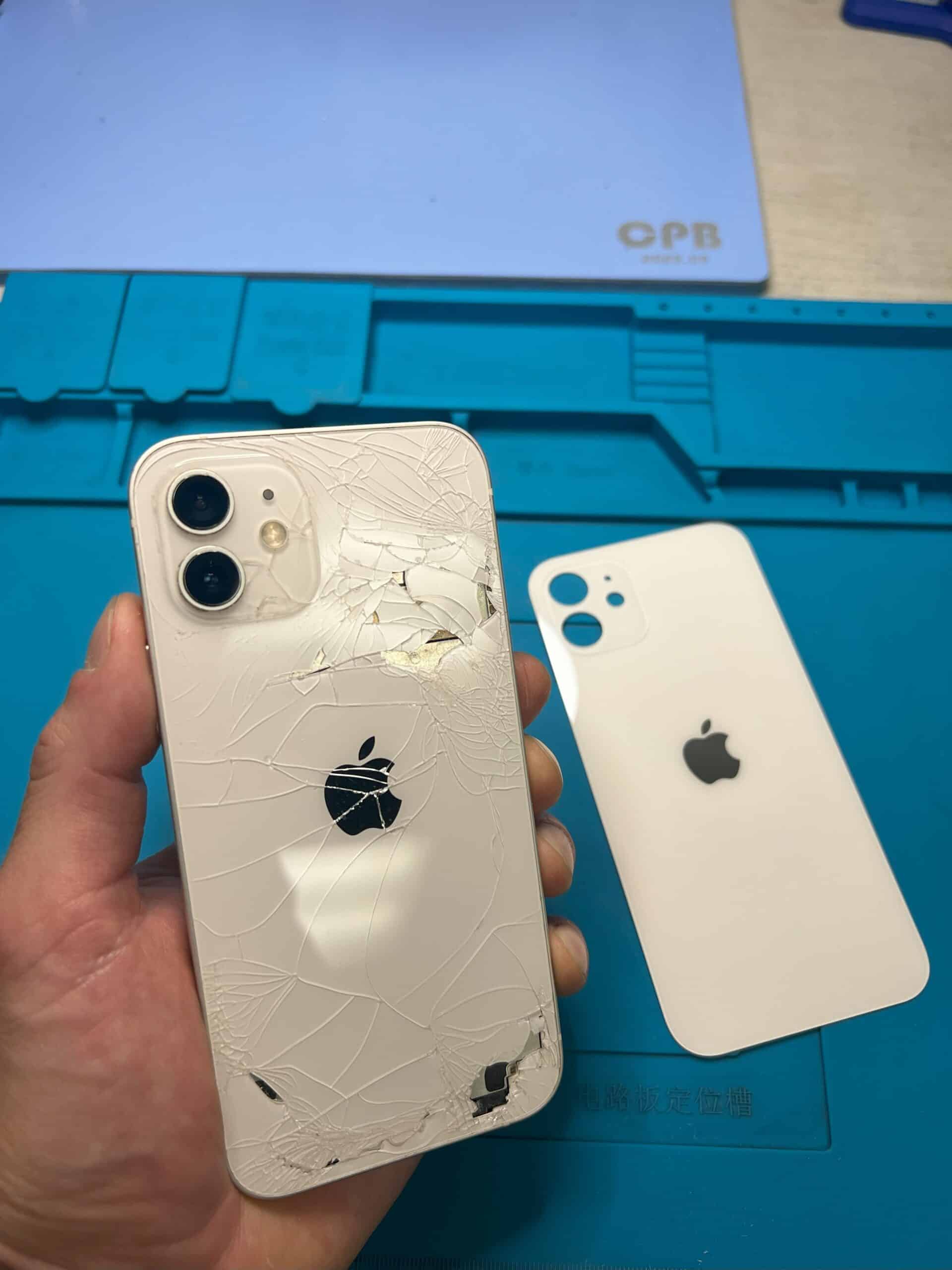 what are my repair options for cracked rear glass iPhone 12 Pro