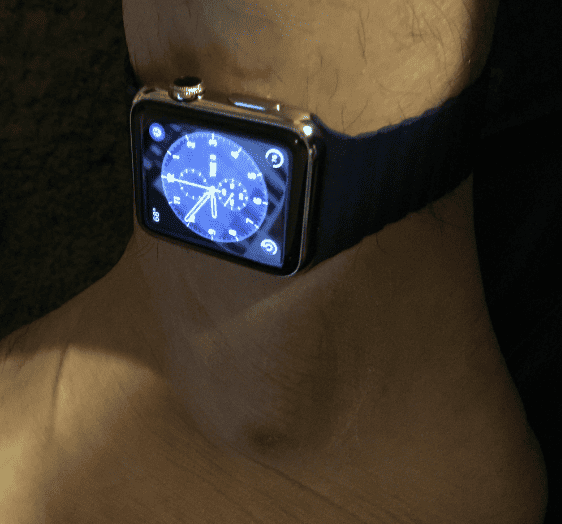 Apple Watch on Ankle
