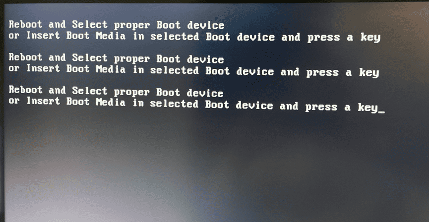 Insert Boot Disk and Press Any Key