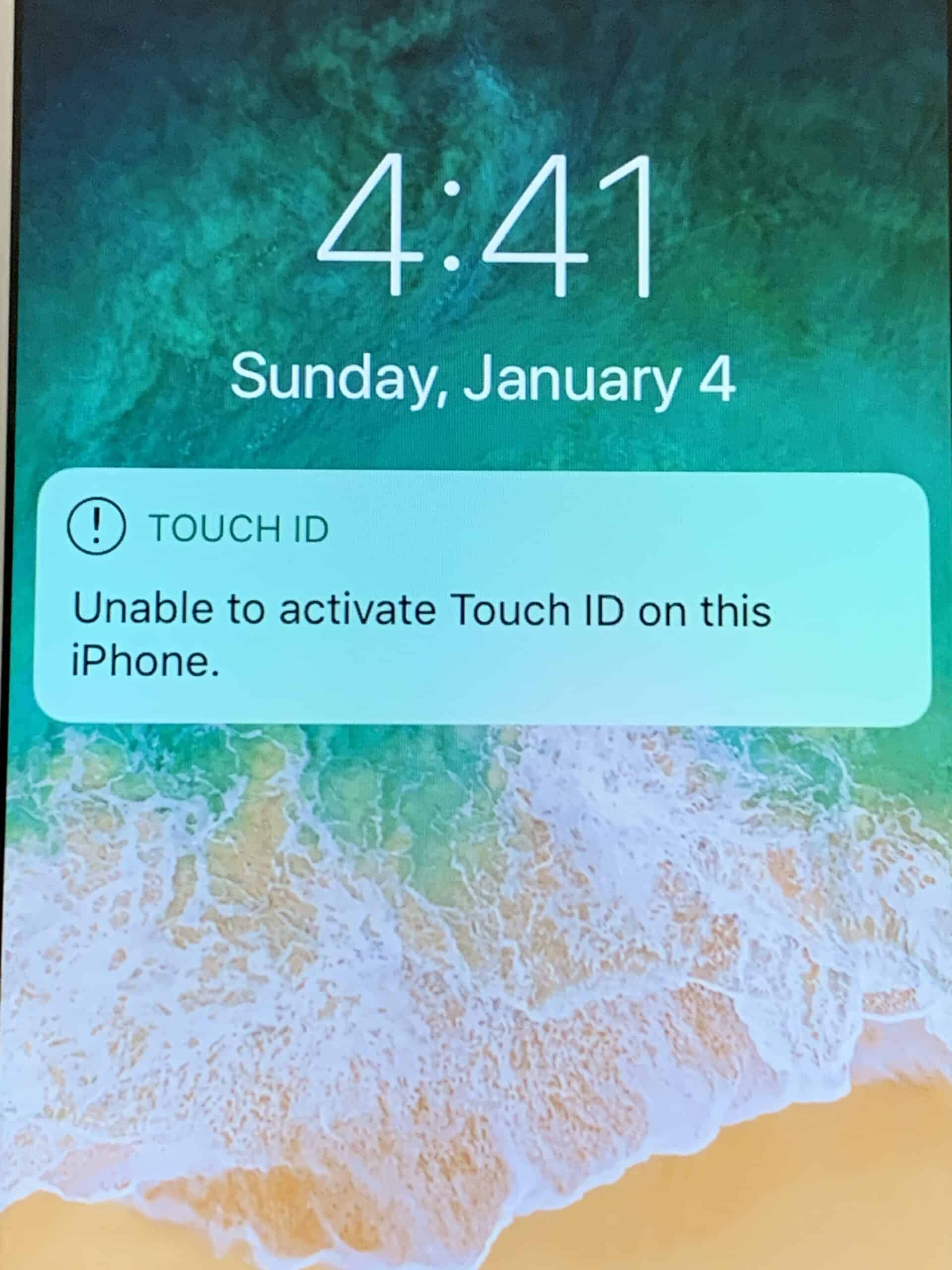 iphone unable to activate touch id