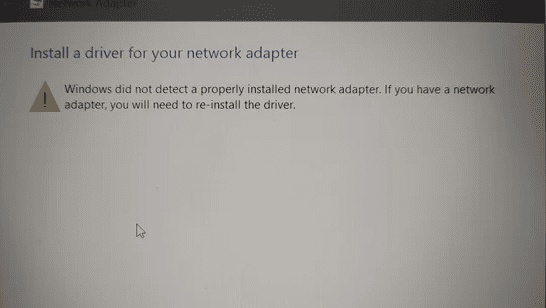 Windows Can't Detect Network Adapter