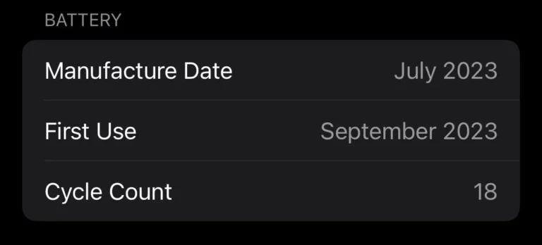 How to Find Battery Cycle Count in iOS 17