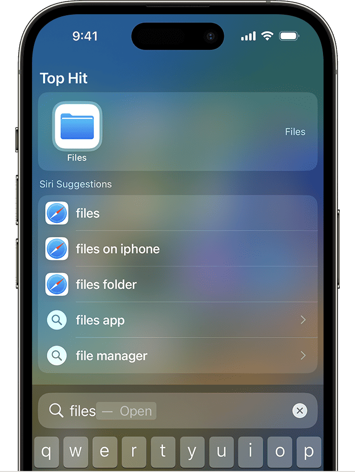 ios 16 iphone 14 pro home screen search files app1