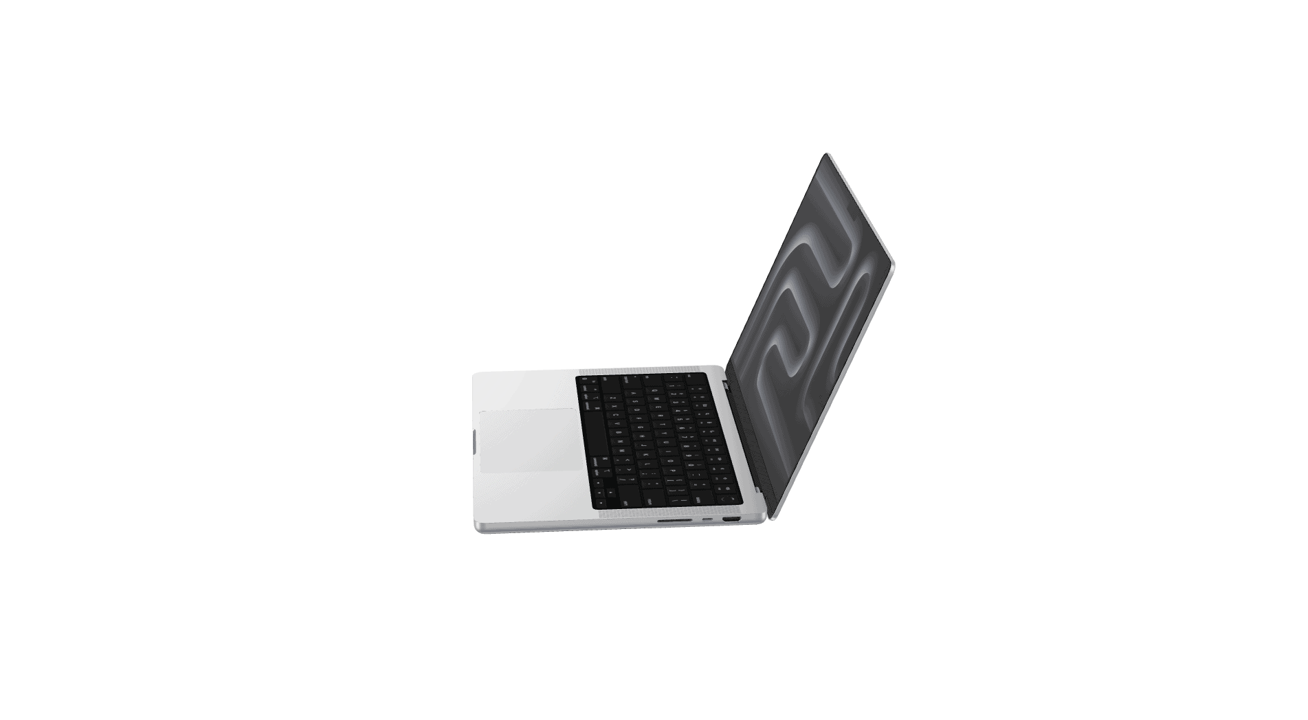 Macbook M3 Pro Silver Side