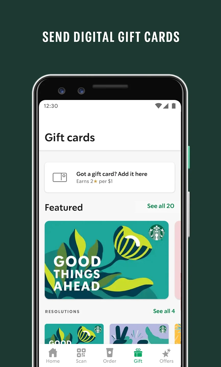  Starbucks $20 Gift Cards (5-Pack) : Gift Cards