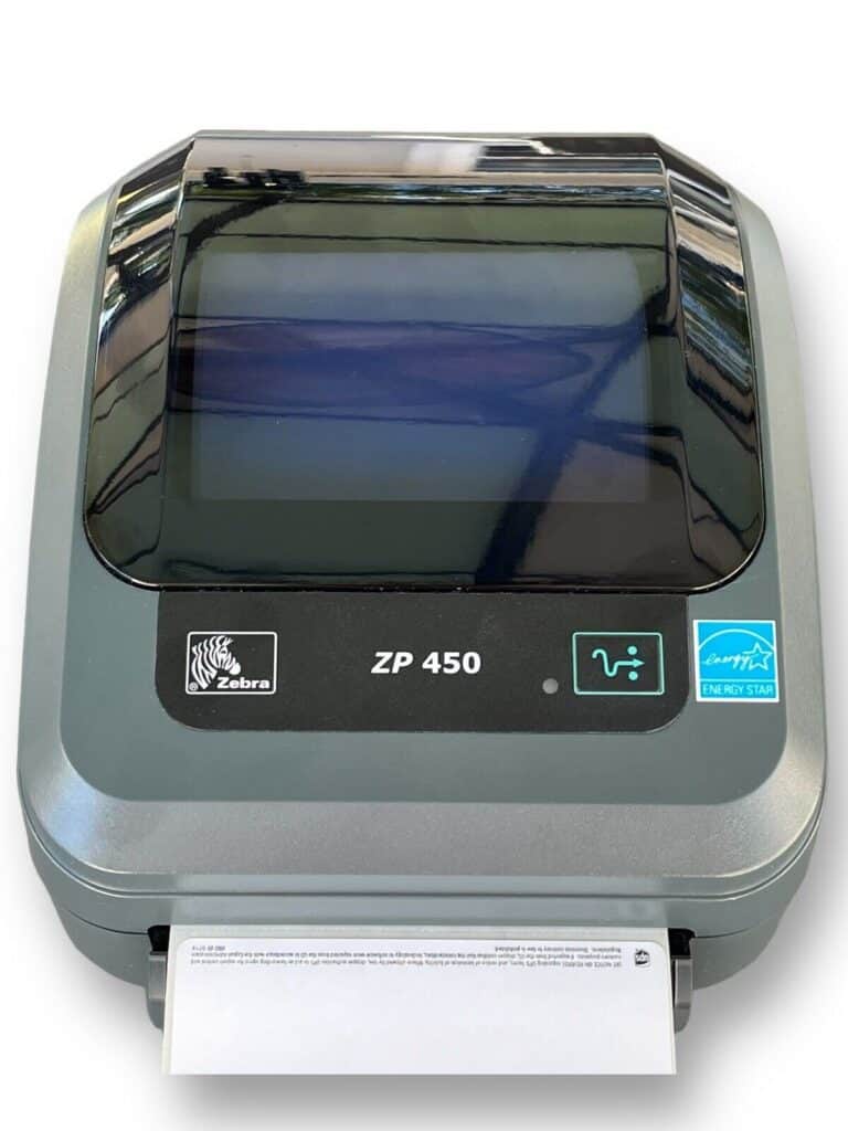 Zebra ZP 450 Thermal Printer Top View