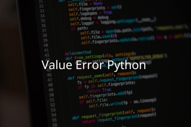 Value Error in Python