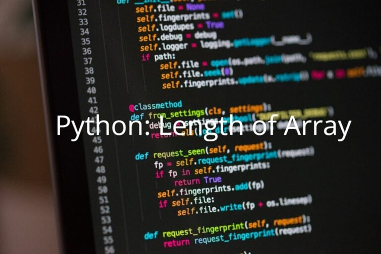 Python: Length of Array