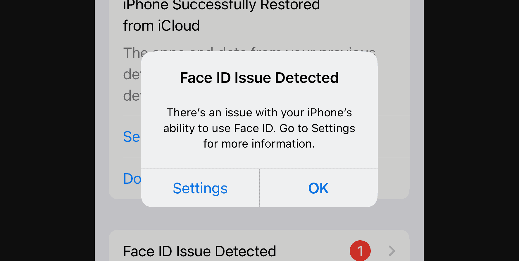 FaceID Issues
