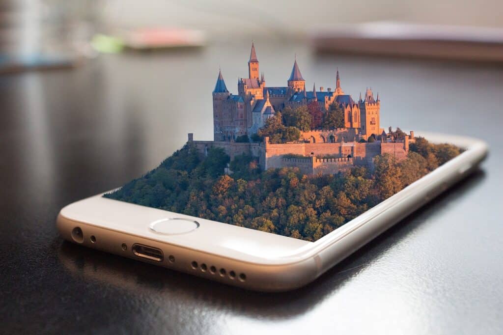 Land and Castle on an iPhone
