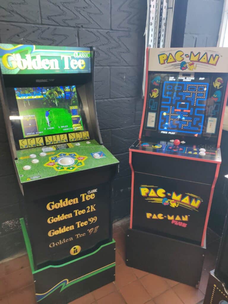 Arcade1up Golden Tee, Arcade1up Pac Man Arcade Games
