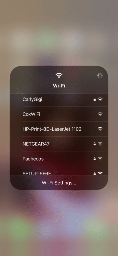 change wifi network step 3