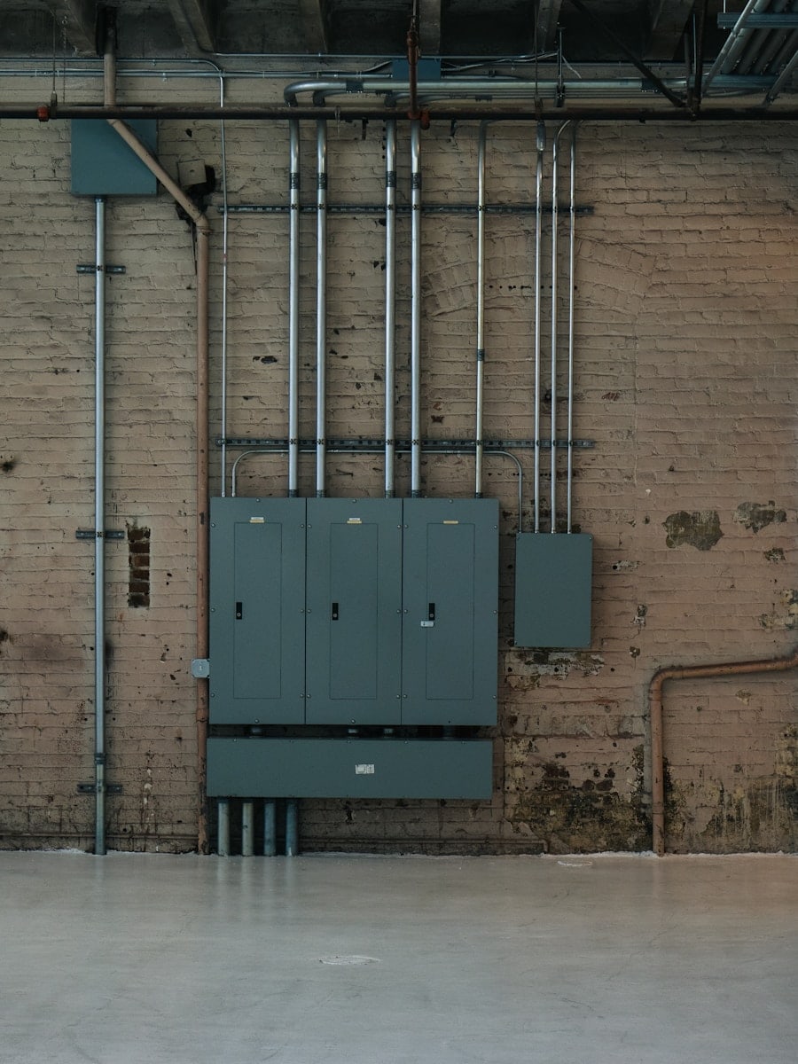 grey metal cases electrical breakers