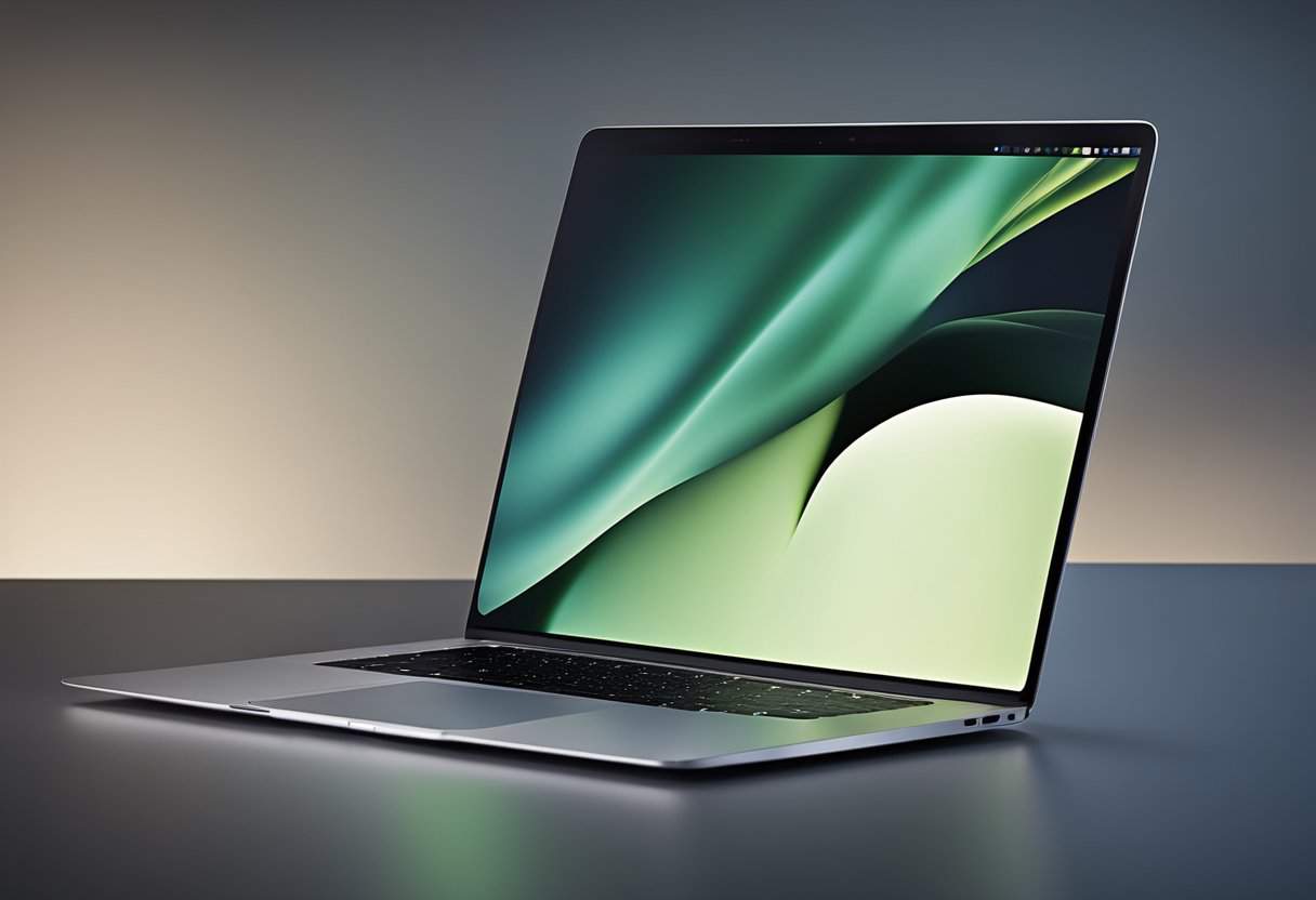 A MacBook Air and Pro sit side by side. The Air is sleek and lightweight, while the Pro is larger and more powerful. The Air emits a soft hum, while the Pro produces a deeper, more robust sound