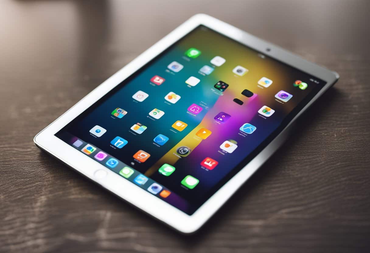 An iPad with the best operating system and software running smoothly on the screen