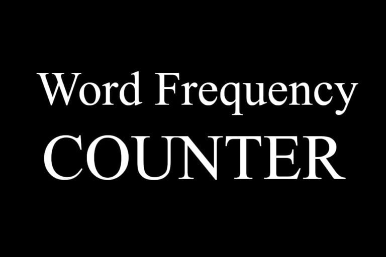 First Word Frequency Counter: Free Tool