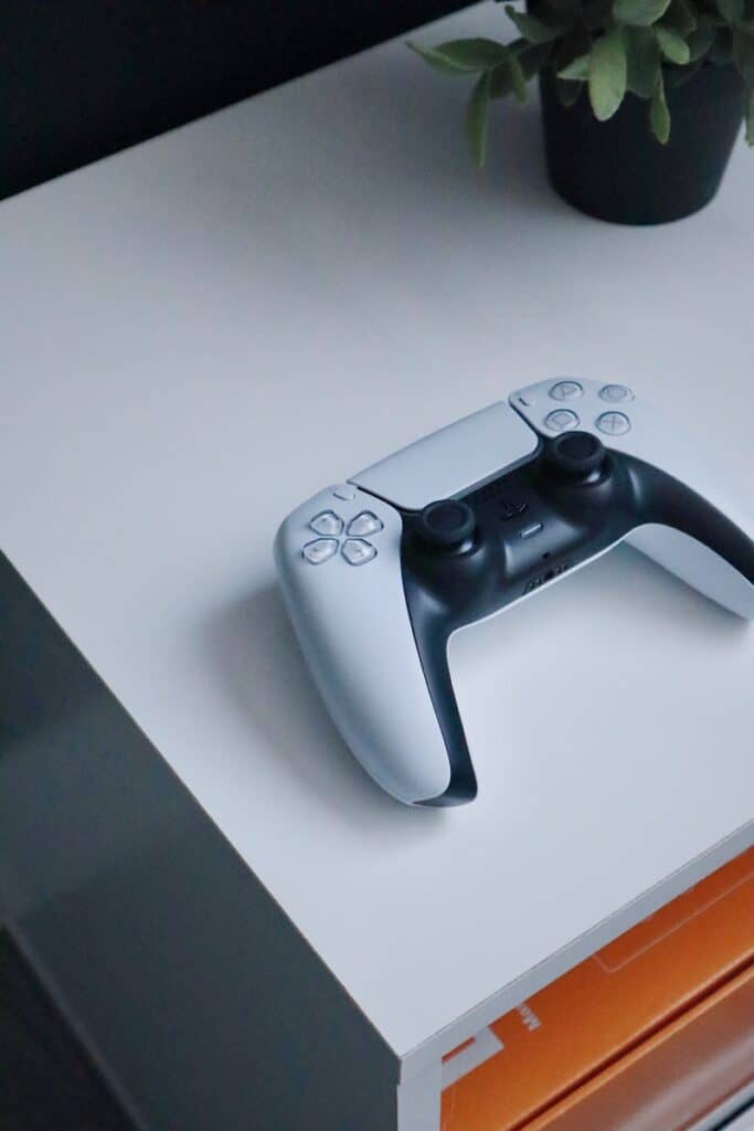 white PS5 controller