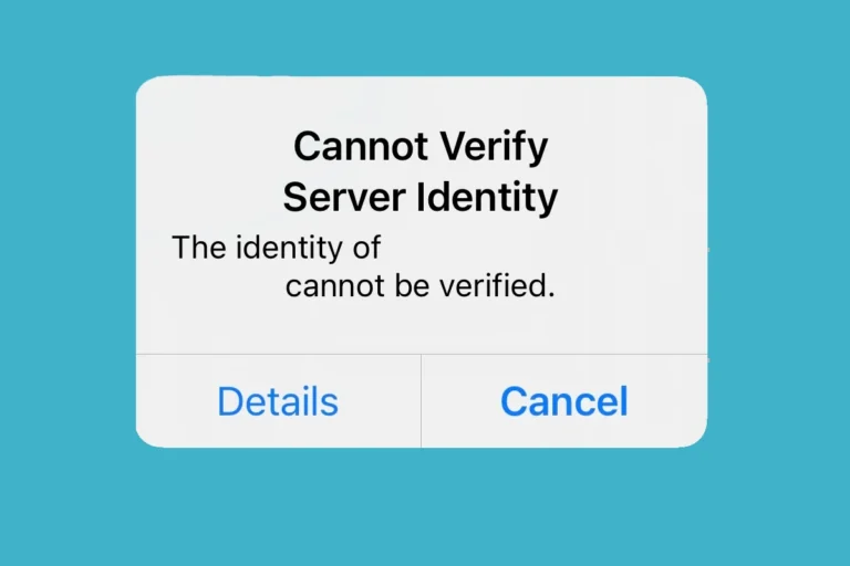 Cannot Verify Server Identity: Resolving Email Security Alerts
