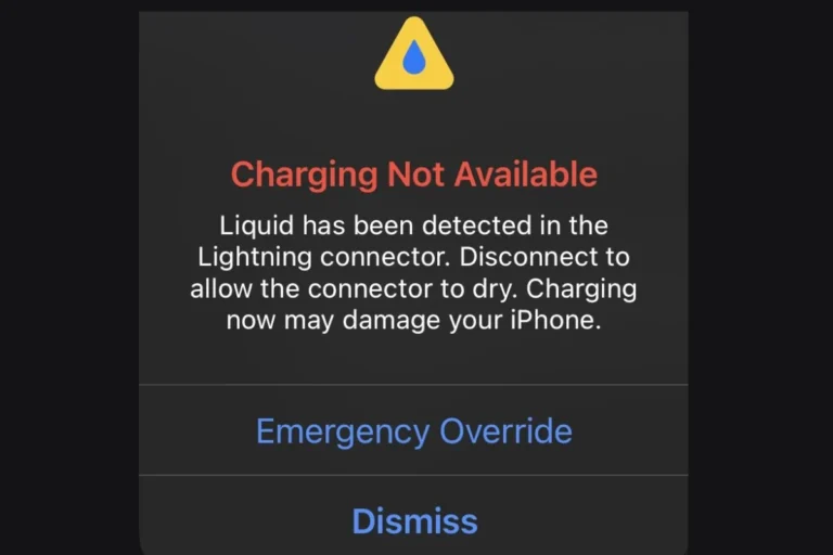 Charging Not Available: Liquid Detected and How to Resolve It