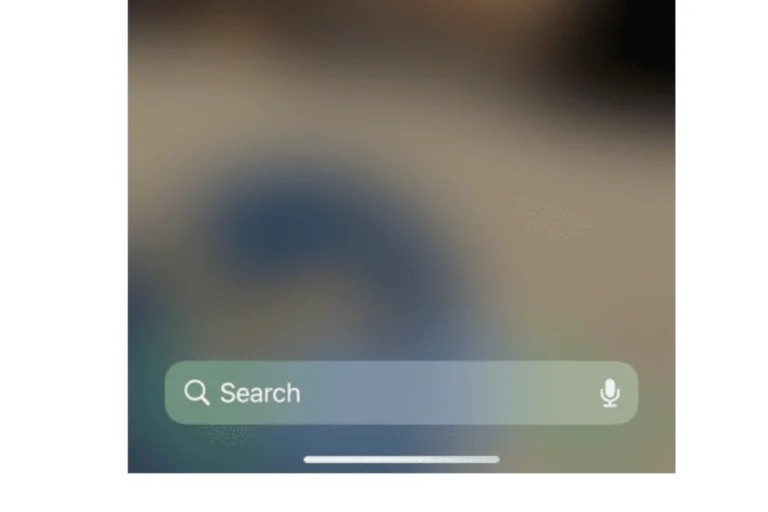 iPhone Screen Blurry with Search Bar Visible