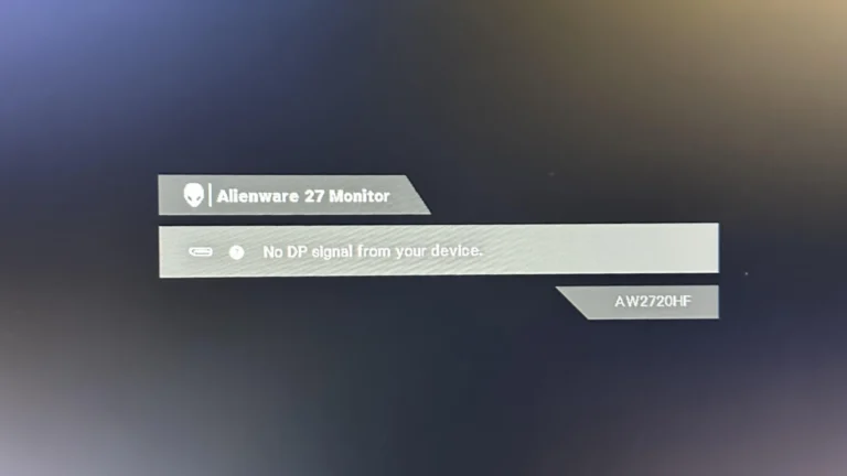 No DP Signal from Your Device: Troubleshooting DisplayPort Connection Issues