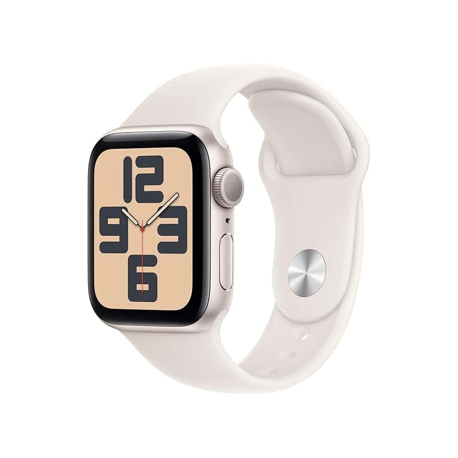 Apple Watch SE (2nd Gen) [GPS 40mm] Smartwatch with Starlight Aluminum Case  with Starlight Sport Band S/M. Fitness & Sleep Tracker, Crash Detection, ...