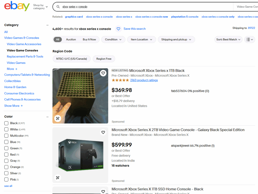 ebay xbox series x