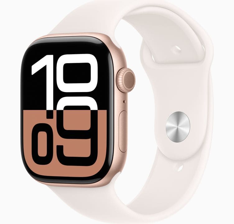 Apple Watch Series 10 GPS, 46mm Rose Gold Aluminum Case with Light Blush  Sport Band - M/L