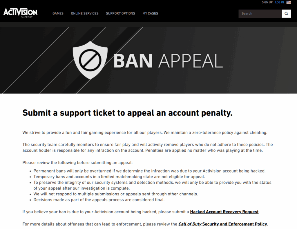 Activision Account Ban Appeal Procedure 2 activision account ban appeal