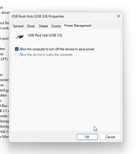 How to Fix a USB Device Constantly Connecting and Disconnecting 4 allow computer to turn off this device