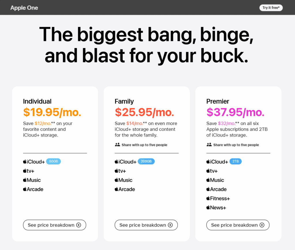 Apple One Pricing: Plans, Features, and Value Explained 3 apple one screenshot 3