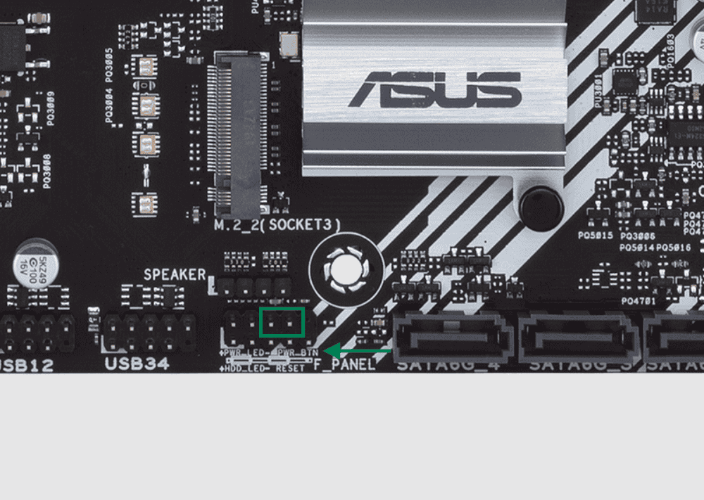 How to Turn On a Desktop PC Without a Power Button 3 asus front panel power button