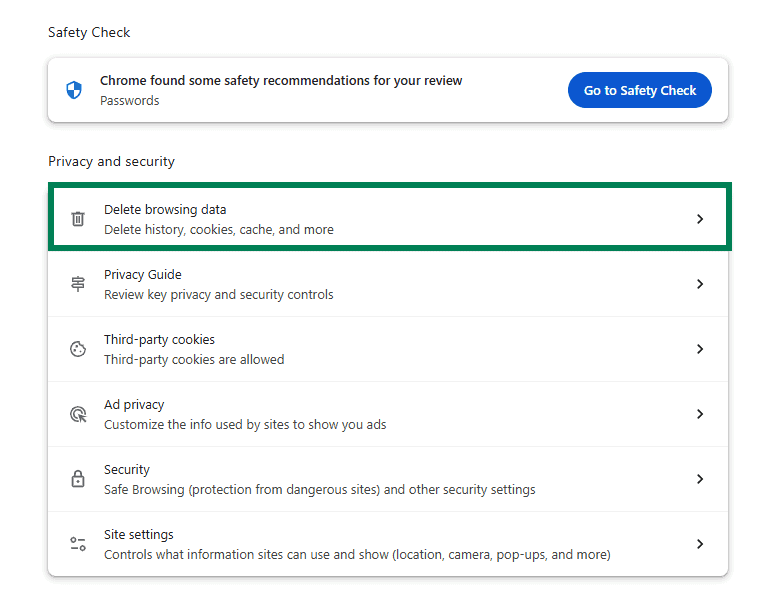 How to Clear Your Browser Cache and Cookies 4 chrome browser delete browsing data