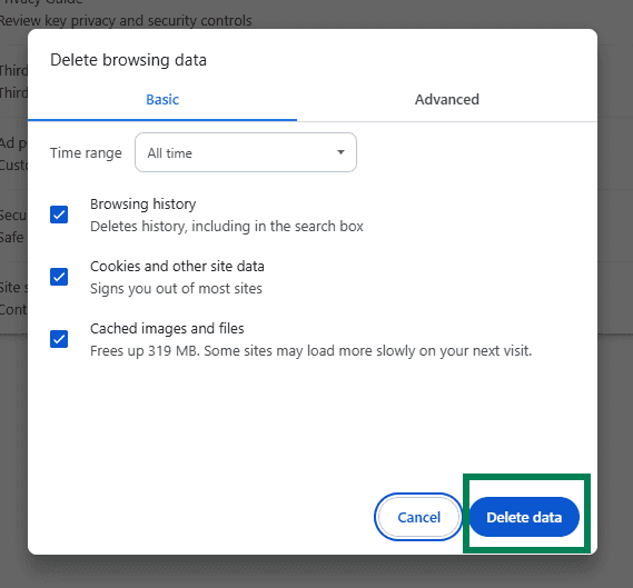 How to Clear Your Browser Cache and Cookies 5 chrome browser delete data