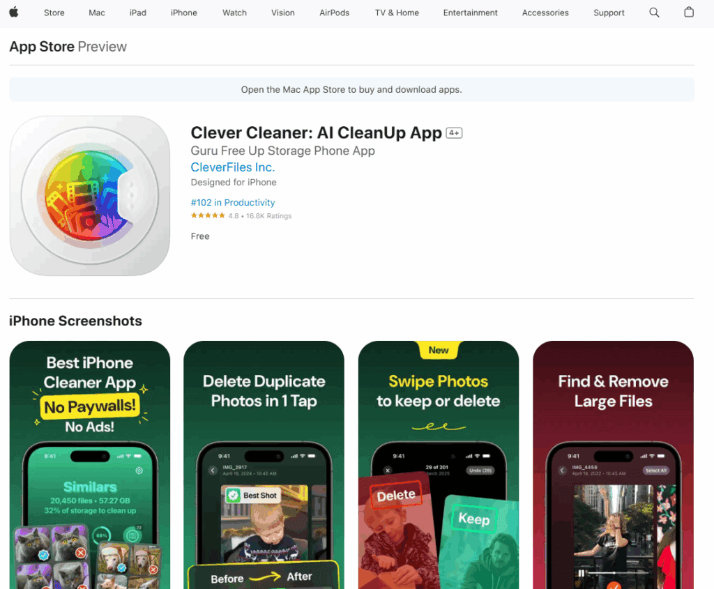 Best iPhone Cleaner Apps (2025) 2 clever cleaner
