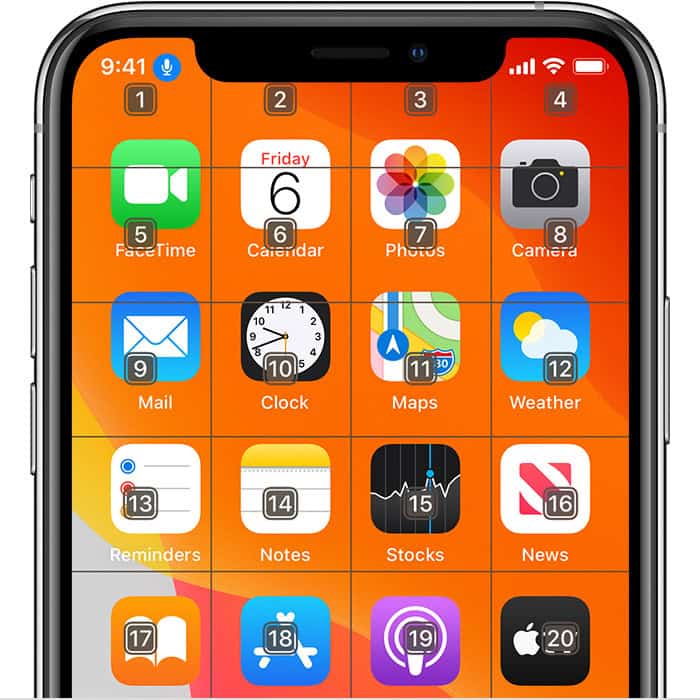 What Are These Grey Badges With Numbers on My iPhone? 2 ios13 3 iphone xs voice control grid