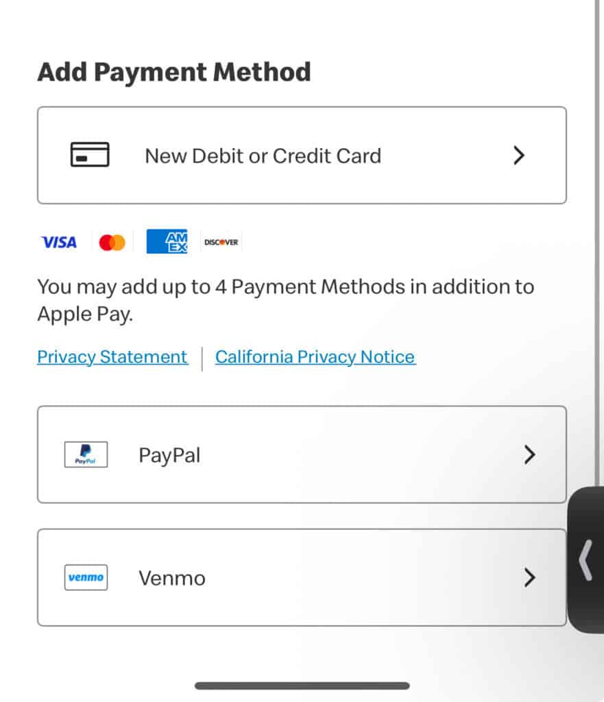 mcdonalds app payment options